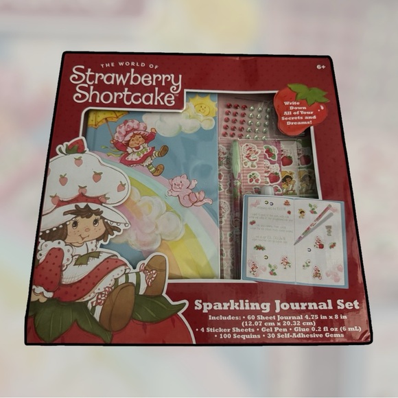 Strawberry Shortcake Other - Strawberry Shortcake Sparkling Journal Set - Red